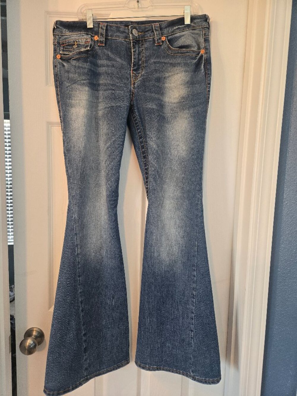 True Religion Low Rise Flare "Joey" Jeans Size 31